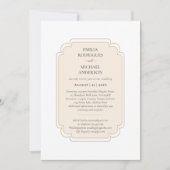 Bilingual Spanish Boda Budget Wedding Einladung (Vorderseite)