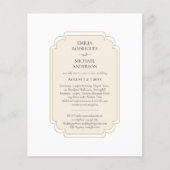 Bilingual Spanish Boda Budget Wedding Flyer (Vorne)