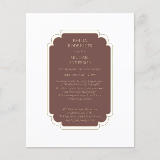 Bilingual Spanish Boda Budget Wedding Flyer (Vorne)