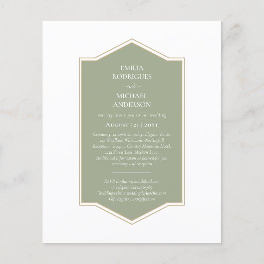 Bilingual Spanish Boda Budget Wedding Flyer (Hinten)