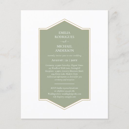 Bilingual Spanish Boda Budget Wedding Flyer (Vorne)