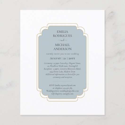 Bilingual Spanish Boda Budget Wedding Flyer (Vorne)