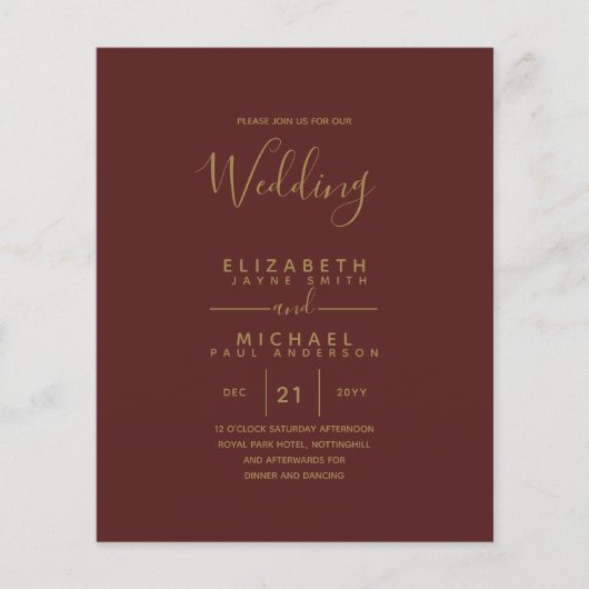 Bilingual Spanish BODA English Wedding (Vorderseite)