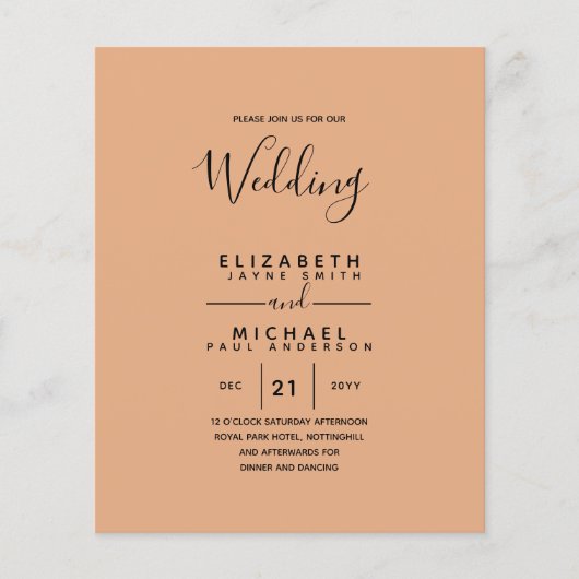 Bilingual Spanish BODA English Wedding (Vorderseite)