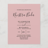 Bilingual Spanish BODA English Wedding Flye Flyer (Hinten)