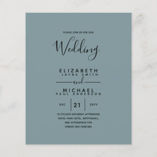 Bilingual Spanish BODA English Wedding Flyer