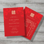 Bilingual Traditional Chinese Wedding Einladung<br><div class="desc">Dies ist die zweiseitige zweisprachige Einladung. Englisch auf der einen und Chinesisch auf der anderen Seite. Alle Farben in diesem Design sind editierbar zu Ihrem Thema Farbe.</div>