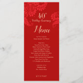 Bilingual Traditional Wedding Anniversary Menus Menükarte (Vorderseite)