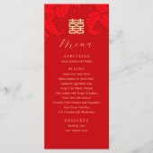 Bilingual Traditional Wedding Menu Chinesisch Engl Menükarte (Vorderseite)