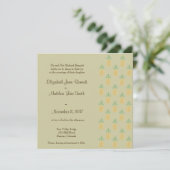 Bilingual Tropical Wedding Einladung Square (Stehend Vorderseite)