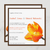 Bilingual Tulip Wedding Einladung (Vorne/Hinten)