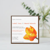 Bilingual Tulip Wedding Einladung (Stehend Vorderseite)