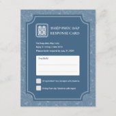 Bilingual Vietnamese Blue Song Hy Wedding RSVP (Vorderseite)