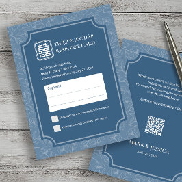Bilingual Vietnamese Blue Song Hy Wedding RSVP