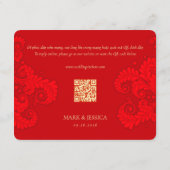 Bilingual Vietnamese English Red Wedding Thiep Moi (Rückseite)