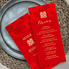 Bilingual Vietnamese English Wedding Menu Menükarte