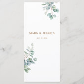 Bilingual Vietnamese Eucalyptus Song Hy Menükarte (Rückseite)