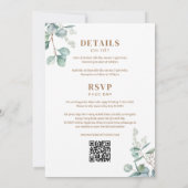 Bilingual Vietnamese Eucalyptus Song Hy Wedding Einladung (Rückseite)