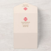 Bilingual Vietnamese Peonies Traditionelle All In One Einladung (Außenbereich)