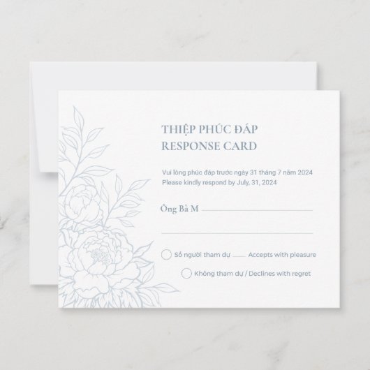 Bilingual Vietnamese Peony Dusty Blue UAWG (Vorderseite)