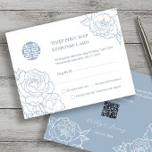 Bilingual Vietnamese Peony Song Hy Dusty Blue UAWG