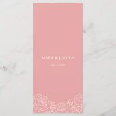 Bilingual Vietnamese Peony Song Hy Wedding Menu Menükarte (Rückseite)