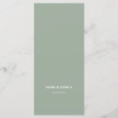 Bilingual Vietnamese Peony Song Hy Wedding Menu Menükarte (Rückseite)