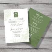 Bilingual Vietnamese Ranunculus Wedding Einladung