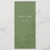 Bilingual Vietnamese Ranunculus Wedding Menu Menükarte (Rückseite)