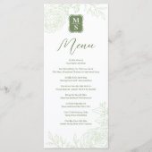 Bilingual Vietnamese Ranunculus Wedding Menu Menükarte (Vorderseite)
