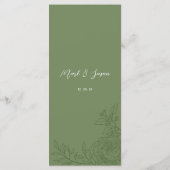 Bilingual Vietnamese Ranunculus Wedding Menu Menükarte (Rückseite)