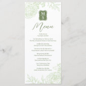 Bilingual Vietnamese Ranunculus Wedding Menu Menükarte (Vorderseite)