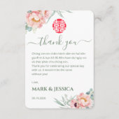 Bilingual Vietnamese Wedding Peony Dankeskarte (Vorderseite)