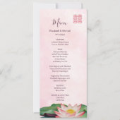 BILINGUAL Watercolor Lotus Chinese Wedding Einladung (Vorderseite)