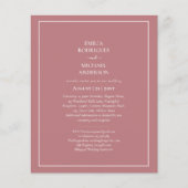 BILINGUAL Wedding Einladung Dusty Rose Pink Flyer (Vorne)