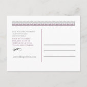 Bilingual Wedding Save the Date Postcard Ankündigungspostkarte (Rückseite)