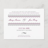 Bilingual Wedding Save the Date Postcard Ankündigungspostkarte (Vorderseite)