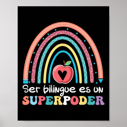 Bilingual zu sein ist ein Superheld Ck To School S Poster (Vorne)