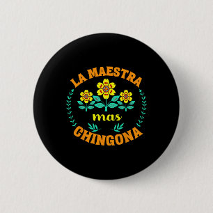 Bilinguale Lehrerin Zurück zur Schule Spanischlehr Button