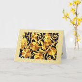 Bilingualer Gruß Karte (Gelbe Blume)