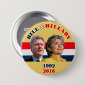 Bill 1992 u. Hillary 2016 Button (Vorne & Hinten)