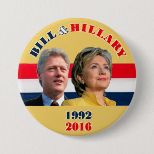 Bill 1992 u. Hillary 2016 Button