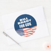 BILL BRADY FÜR GOVERNOR RUNDER AUFKLEBER (Umschlag)
