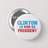 Bill Clinton 1992 Button (Vorne & Hinten)