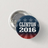 BILL CLINTON 2016 BUTTON (Vorne & Hinten)