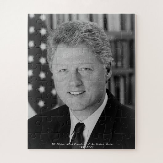Bill Clinton 42. Präsident der Vereinigten Staaten Puzzle (Vertikal)