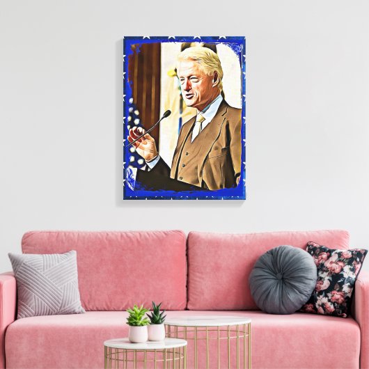 Bill Clinton 42. Präsident Keepake Leinwand Art (Insitu (Wohnzimmer))