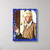 Bill Clinton 42. Präsident Keepake Leinwand Art (Vorderseite)