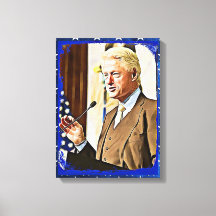 Bill Clinton 42. Präsident Keepake Leinwand Art