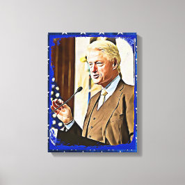 Bill Clinton 42. Präsident Keepake Leinwand Art